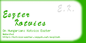 eszter kotvics business card